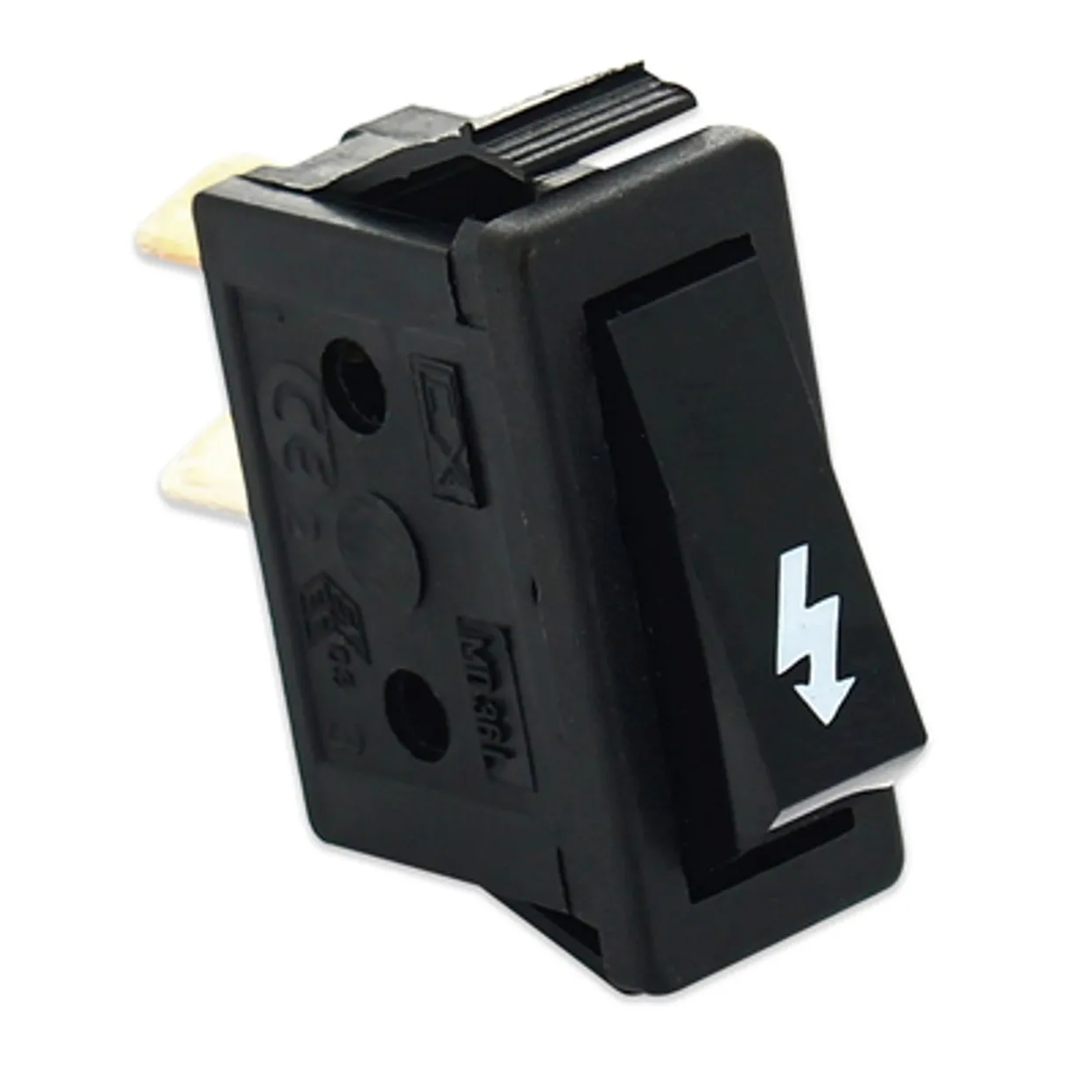 PULSANTE 2 CONTATTI SIMBOLO SAETTA PIEZO 16Amp UNIPOLARE UNIVERSALE ACCENSIONE