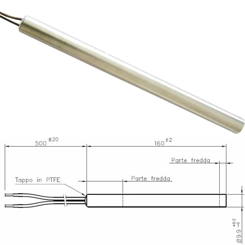 Resistenza accensione stufe pellet 300W 16CM NORDICA EXTRAFLAME EDILKAMIN CADEL