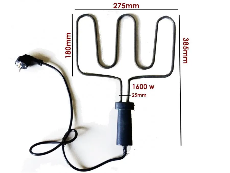 RESISTENZA BISTECCHIERA PIASTRA ELETTRICA 1600W SPIEDINA Con manico TREVI - DICT