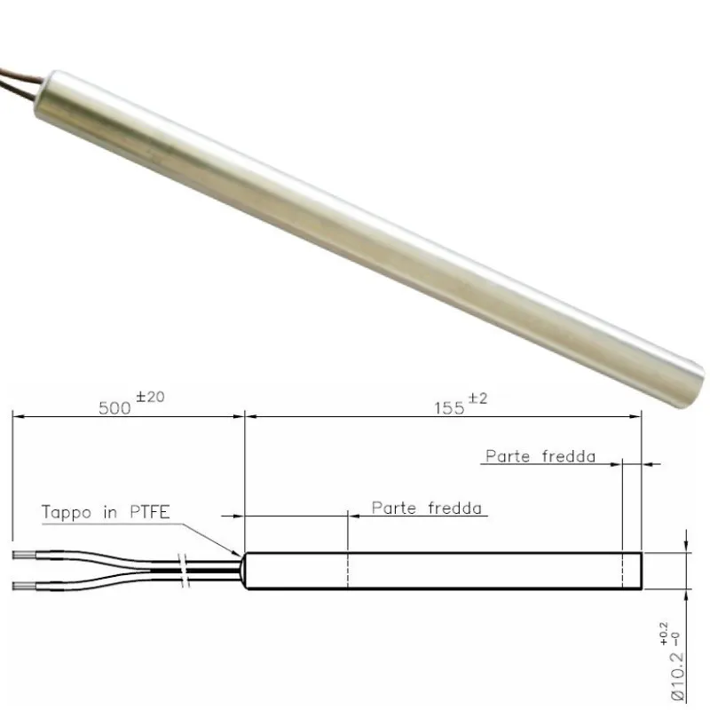 Resistenza Candeletta Stufa a Pellet 10,2mm 300W 155mm La Nordica ExtraFlame