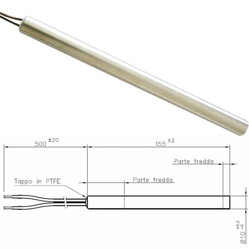 Resistenza Candeletta Stufa a Pellet 10mm 280W 155mm La Nordica Extraflame PASIA