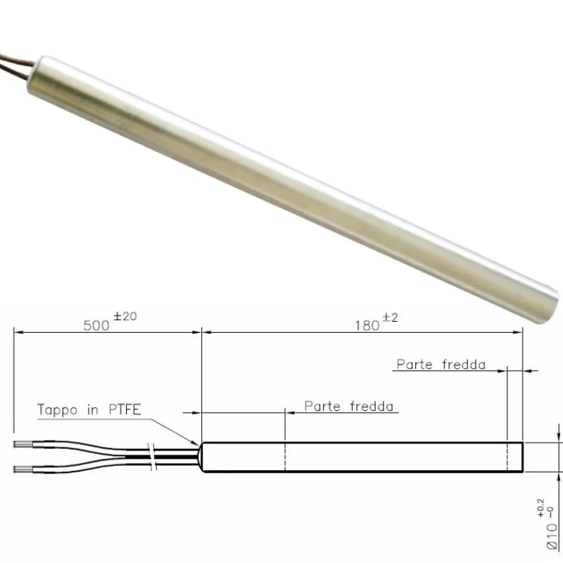 Resistenza Candeletta Stufa a Pellet 10mm 320W 180mm Montegrappa