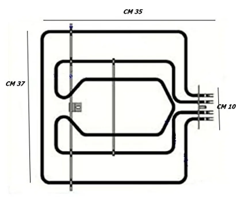 RESISTENZA DOPPIA FORNO CUCINA LA GERMANIA 900   2000 WATT