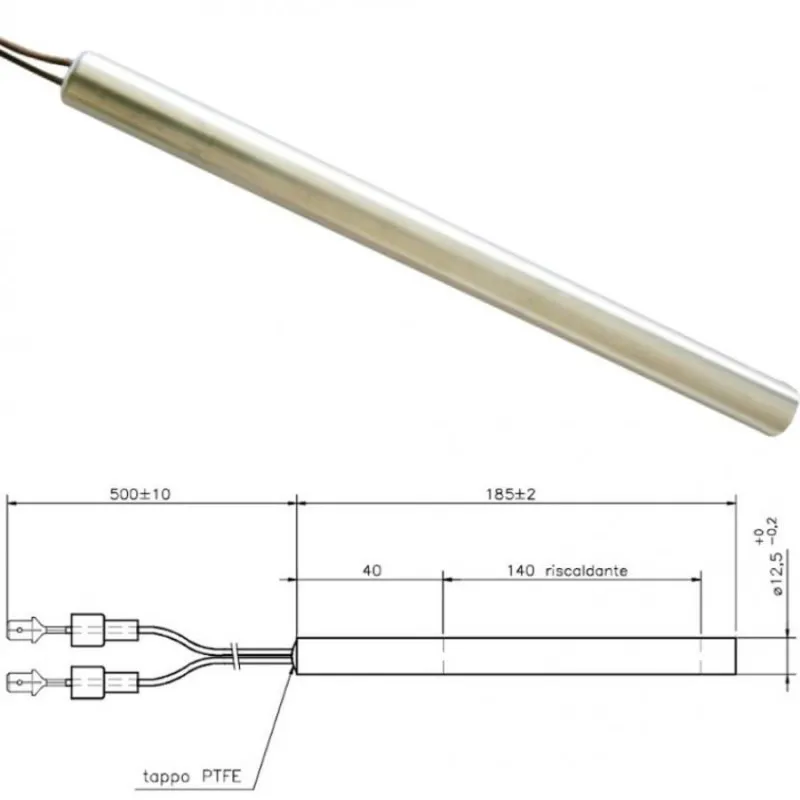 Resistenza lineare stufe pellet 185mm 400w Nordica Extraflame UTXS02433 HT64686