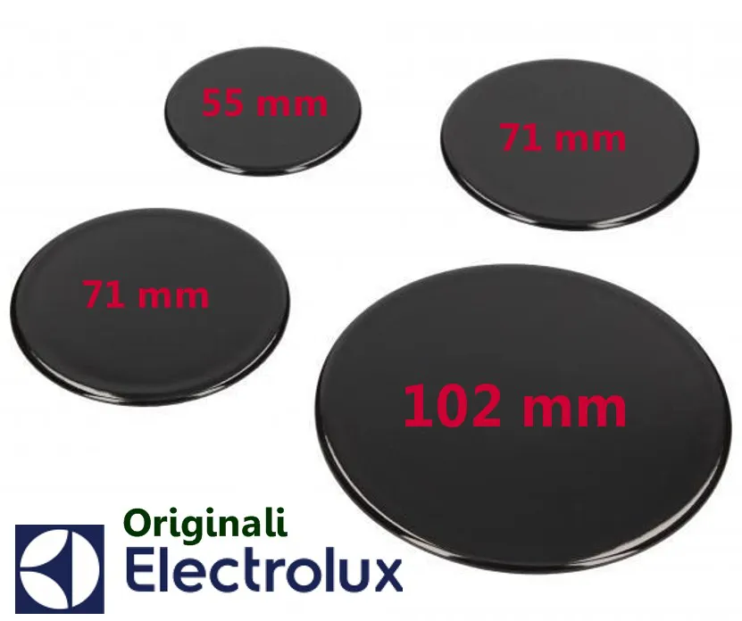 REX ELECTROLUX 4 Cappellotti Piattelli Bruciatori Piano Cottura Rex aeg Original