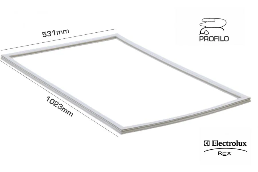 REX GUARNIZIONE PORTA FRIGORIFERO ELECTROLUX 102,3 X 53,1 ORIGINALE MAGNETICA