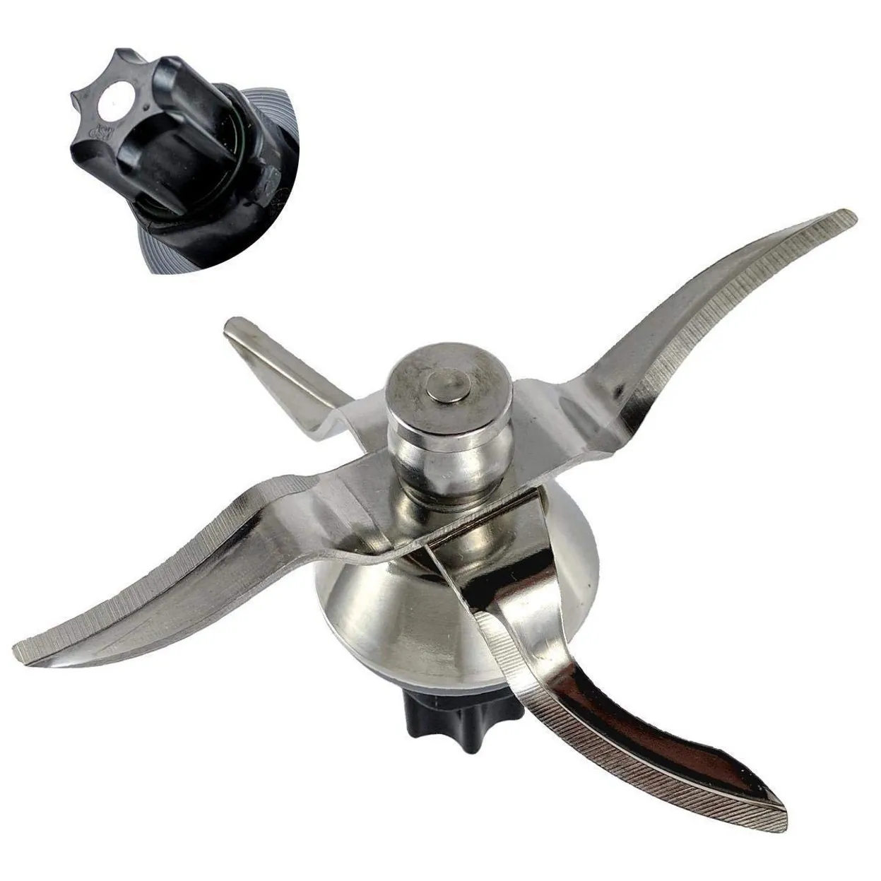 RICAMBIO COLTELLO LAMA VORWERK BIMBY adattabile TM31 31.2 GIUNTO PLASTICA NERO