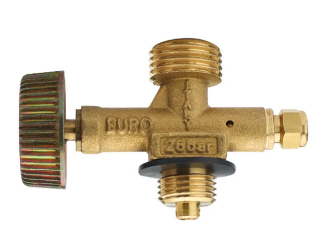 RUBINETTO BOMBOLA ATTACCO FRANCESE VERTICALE SFIATO W20X1/14 SX 26 BAR