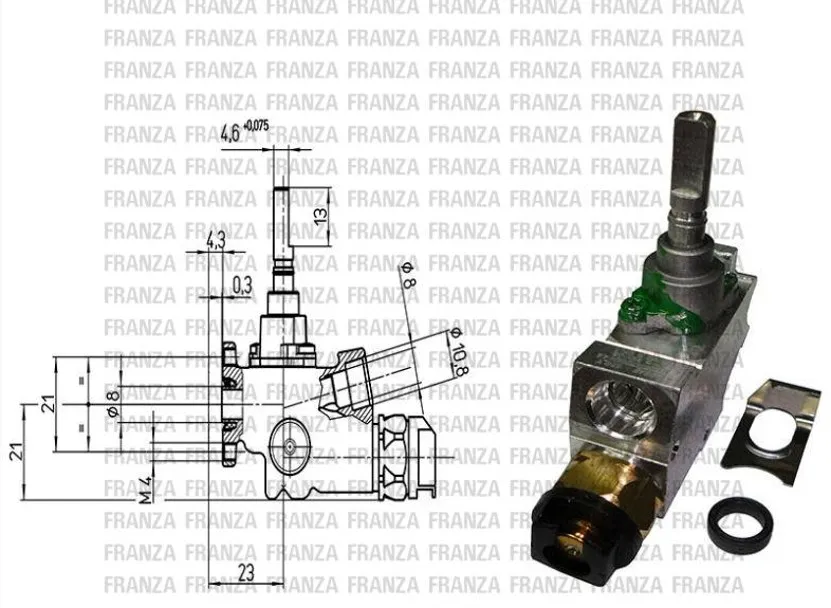 RUBINETTO VALVOLATO PIANI COTTURA COMPLETO - NARDI