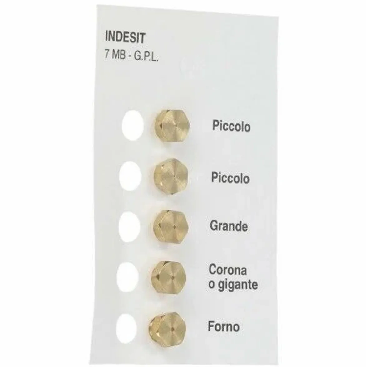 SERIE 5 UGELLI SPRUZZI PASSO 7 MB GPL PROPANO CUCINA FUOCHI