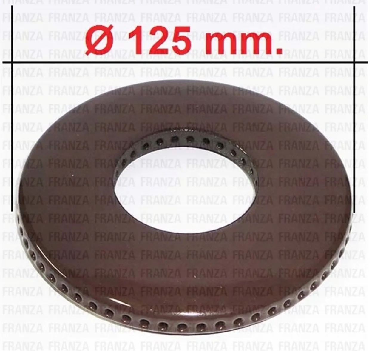 SPARTIFIAMMA TRIPLA CORONA GHISA SMALTATA PIANO CUCINA GLEMGAS 125mm