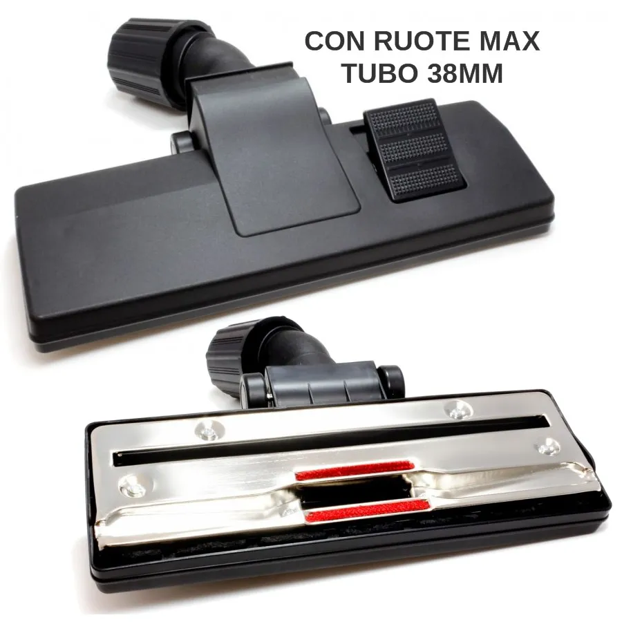 SPAZZOLA PAVIMENTO SETOLE ASPIRAPOLVERE RUOTE a vite DI QUALITA' universale