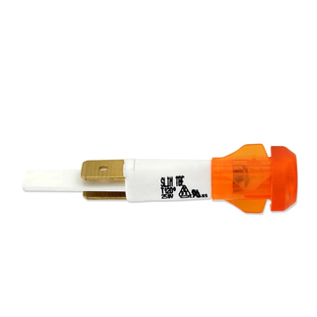 Spia luminosa 220V testa rotonda Diametro incastro  10mm di colore giallo