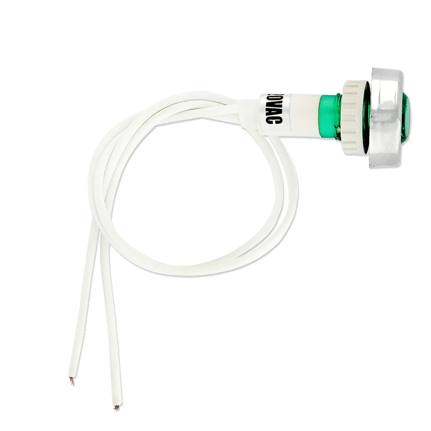 SPIA LUMINOSA COLORE VERDE CON GHIERA CON FILI DIAMETRO INCASTRO 10mm vari usi