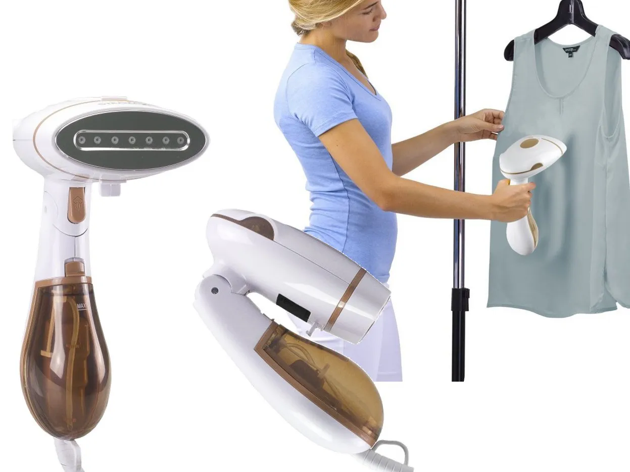 STIRATRICE VERTICALE DA VIAGGIO 120ML 1300W VAPOER 25grMin BEPER CON ACCESSORI