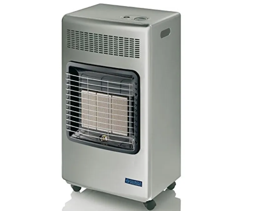 STUFA A GAS GPL PORTA BOMBOLA INFRAROSSI 4200KW OLIMPIA SPLENDID GRIGIA