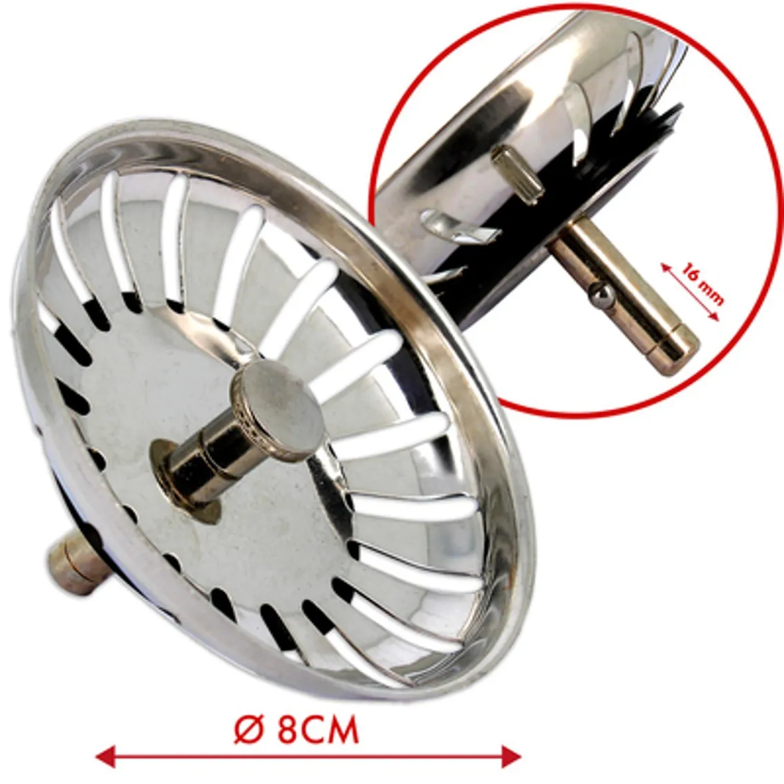 TAPPO LAVELLO LAVANDINO FRANKE ADATTABILE UNIVERSALE D.83MM PERNO 35,83 - 22MM