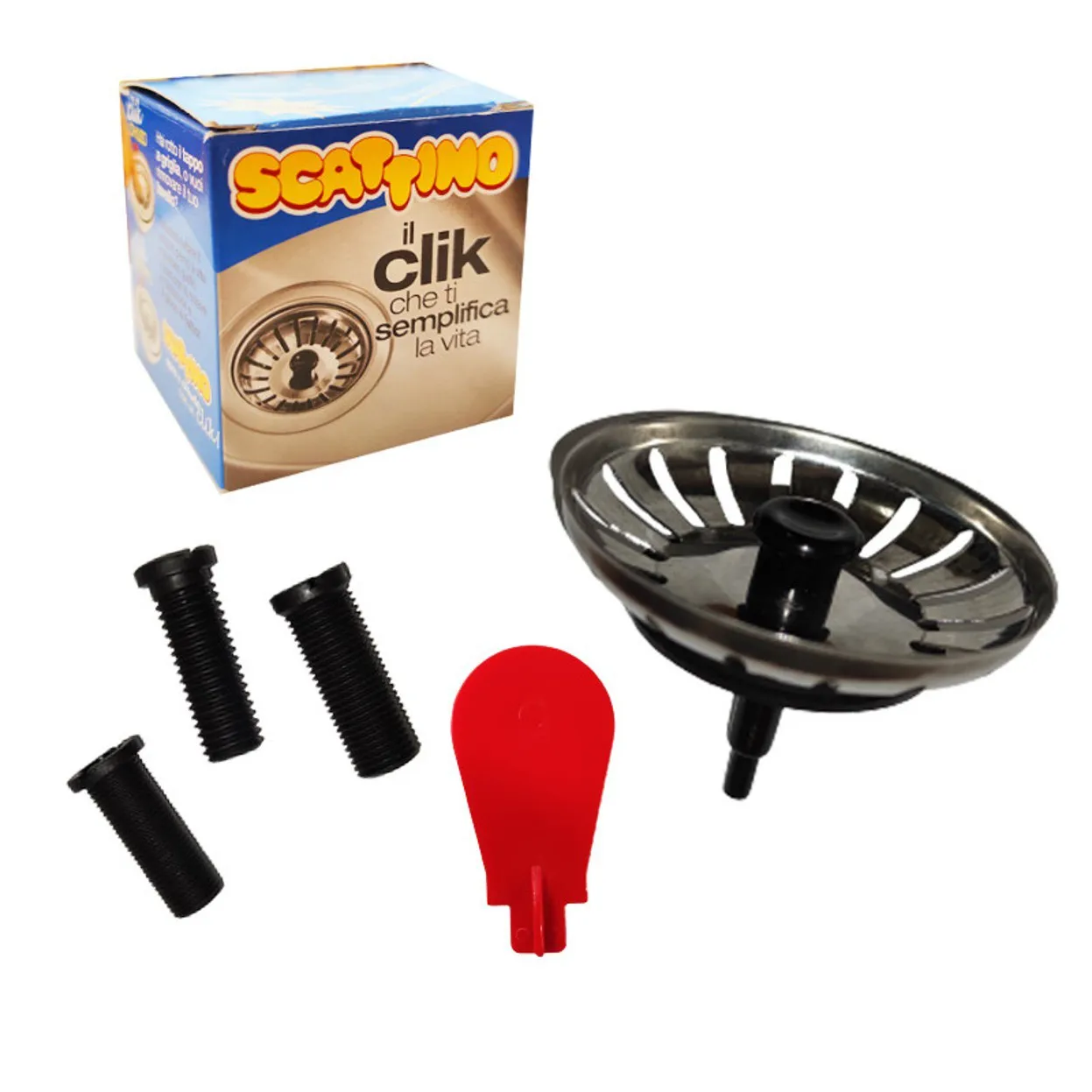 TAPPO UNIVERSALE LAVABO LAVELLO LAVANDINO A SCATTO SCATTINO INOX PRATICO