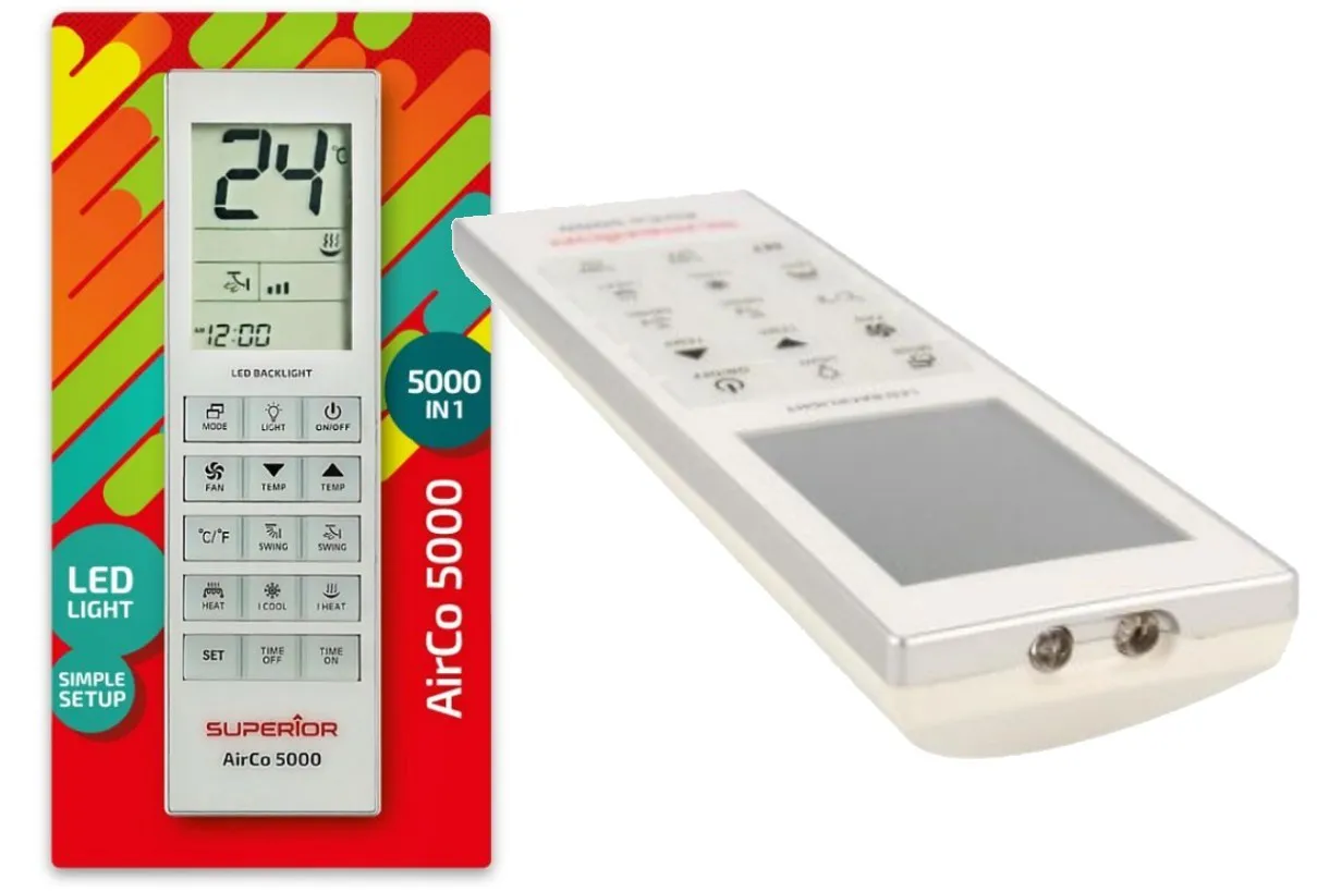 TELECOMANDO UNIVERSALE CLIMATIZZAZIONE 5000 CODICI CONDIZIONATORE LED LIGHT