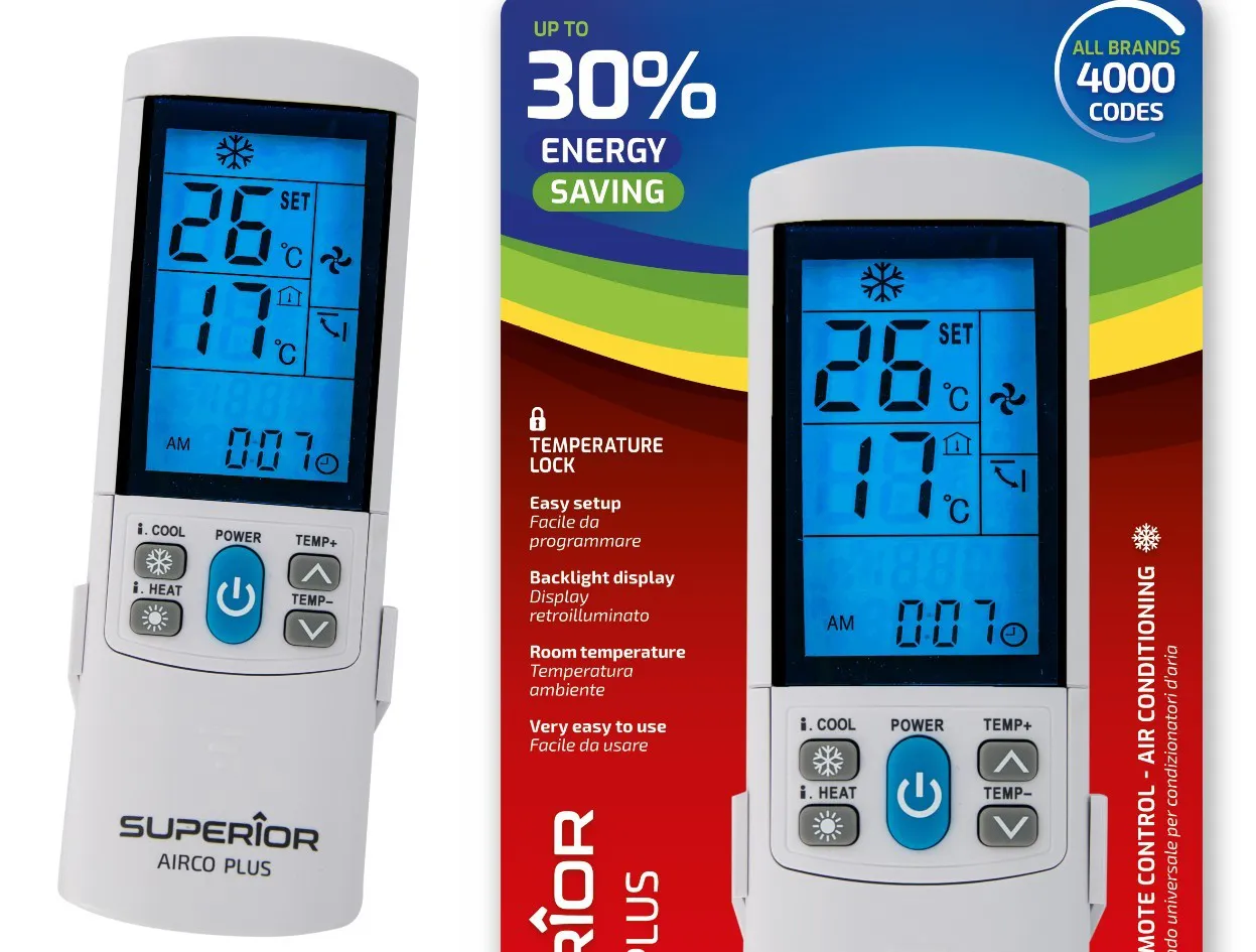TELECOMANDO UNIVERSALE CONDIZIONATORE CLIMATIZZATORE 4000 CODICI SUPERIOR