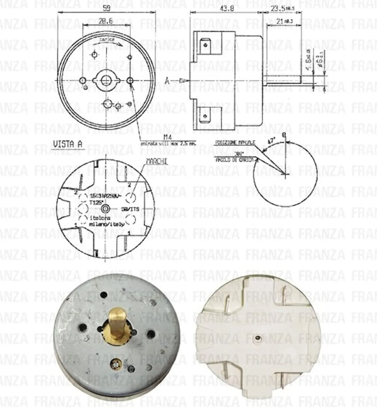 TEMPORIZZATORE TIMER FORNI FORNETTI 30m UNIVERSALE ITALORA