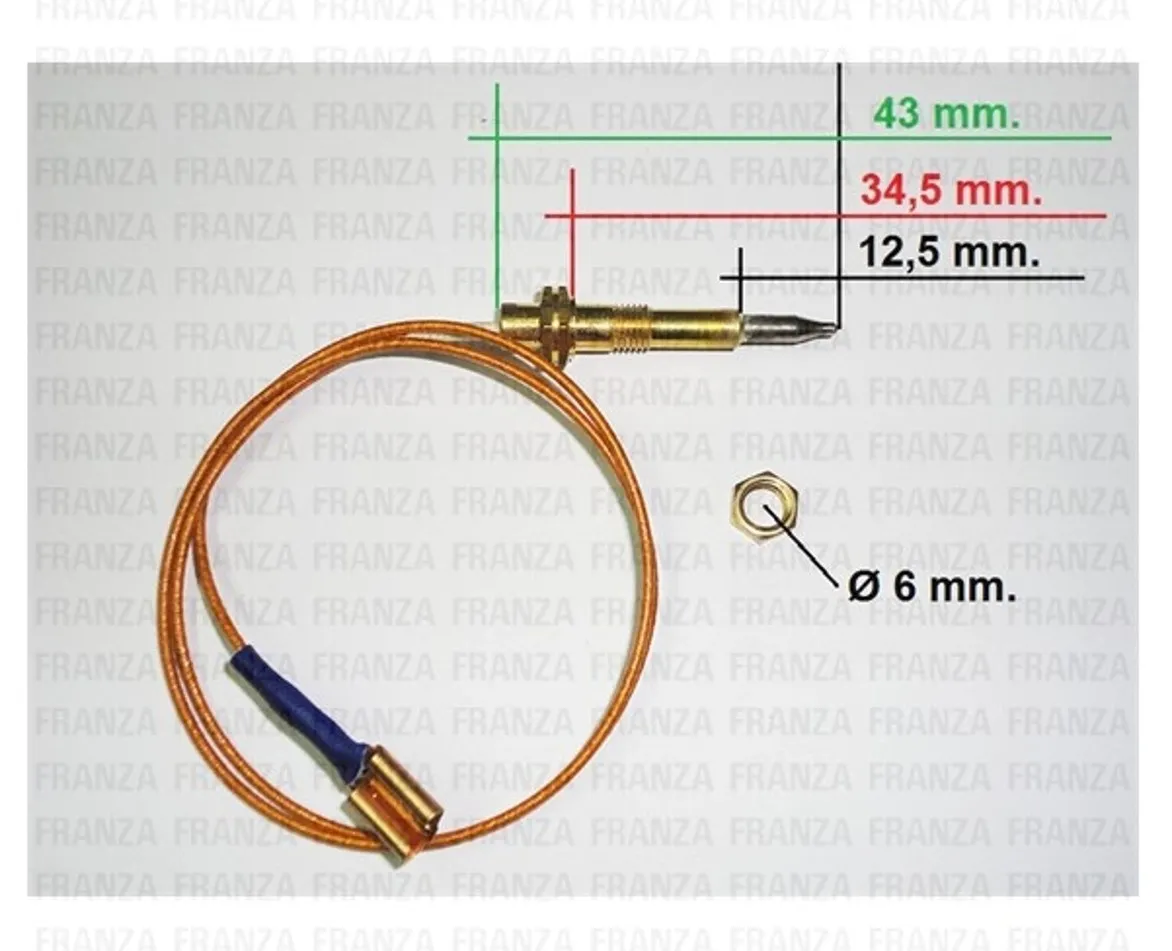 TERMOCOPPIA GAS FUOCHI PIANO COTTURA INDESIT STAR FRANKE ARISTON 74280
