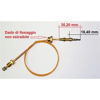 TERMOCOPPIA SICUREZZA PIANO COTTURA ELECTROLUX REX AEG 3570001028 sonda 500mm