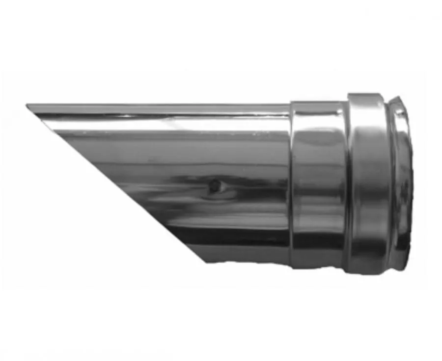 TUBO CANNA FUMARIA TERMINALE FINALE INOX DRITTO D.80MM STUFA PELLET