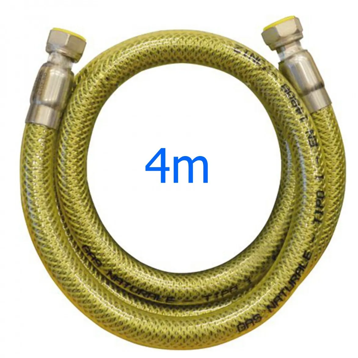 TUBO FLESSIBILE GAS GIALLO A NORMA CUCINA PIANO COTTURA lungh 400mm