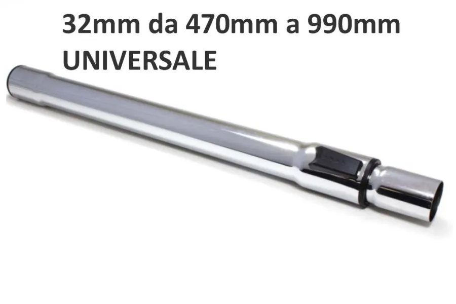 Tubo PROLUNGA telescopico aspirapolvere acciaio Diam 32mm  UNIVERSALE UNIVERSALE