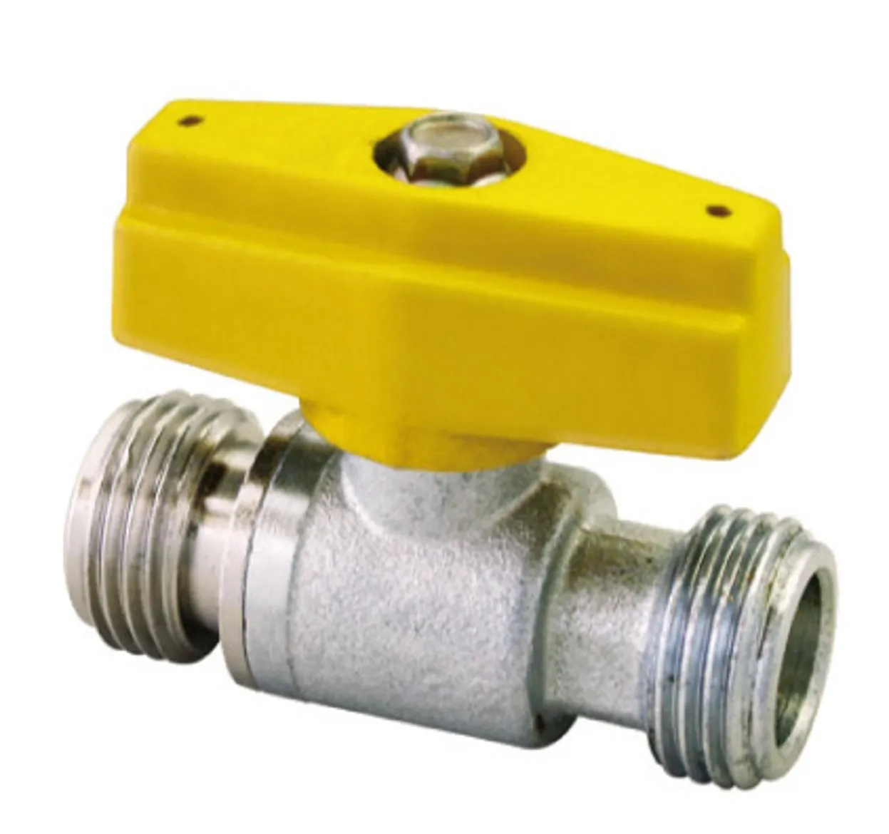 VALVOLA RUBINETTO GAS PASSANTE A SFERA PUSH NON RITORNO NO STAFFA G1/2M G1/2M 