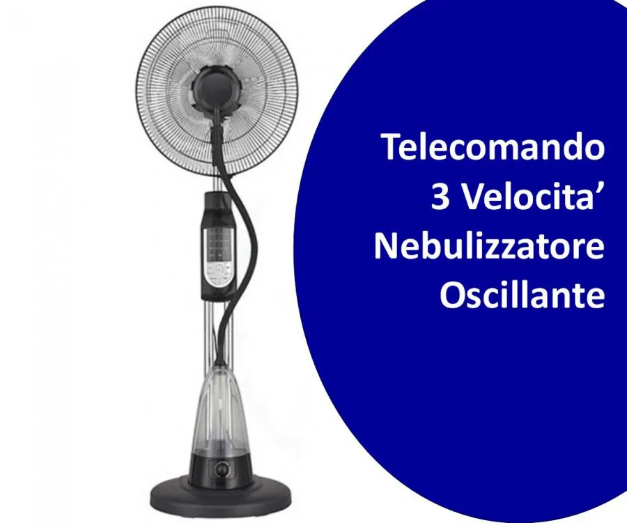 VENTILATORE NEBULIZZATORE BRIO ACQUA 2,5LT 3 VELOCITA\' CON TELECOMANDO