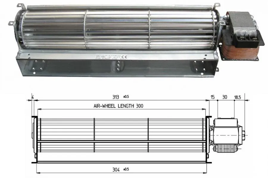 Ventilatore tangenziale stufa pellet TGA 60/1-300/30 EMMEVI FERGAS  NORDICA 50w